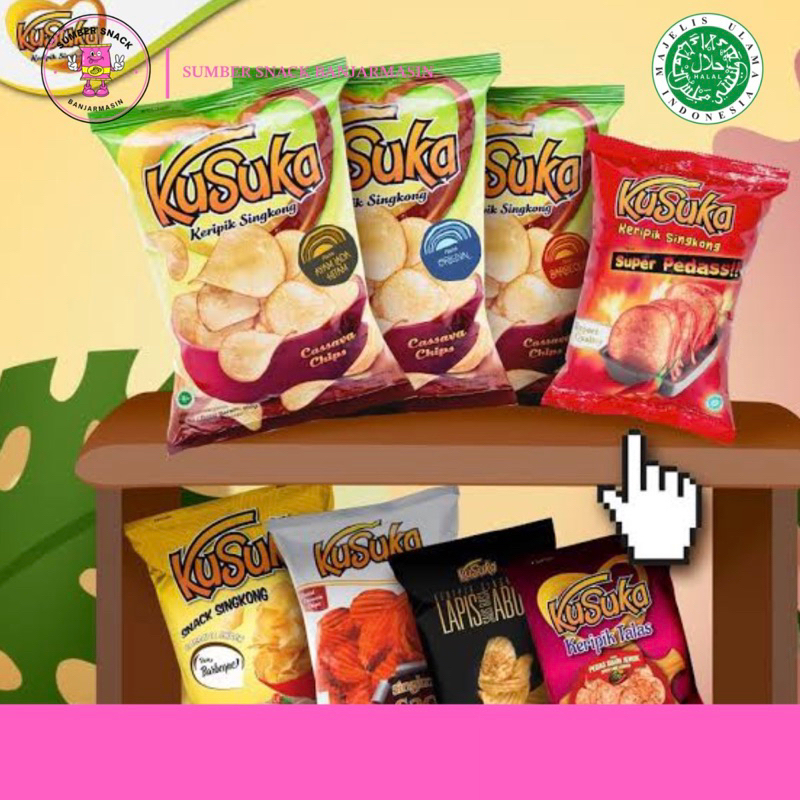 

Kusuka Keripik Singkong (2 Varian Rasa) (60g)