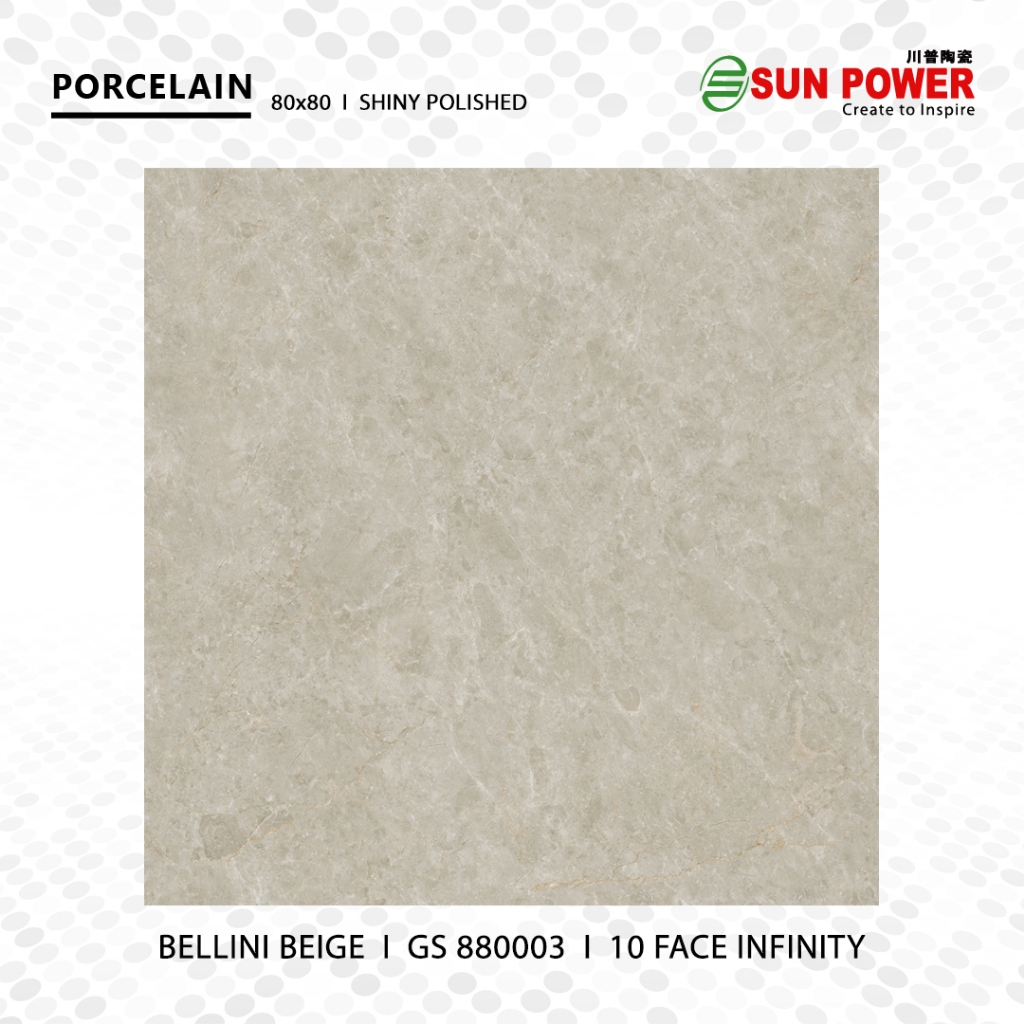 Granit Lantai Glossy Polished 80x80 - Bellini Series | Sun Power