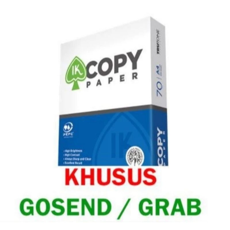 

Kertas HVS A4 70 gr Ik Copy Paper Kertas Fotocopy (Khusus Grab dan Gojek)