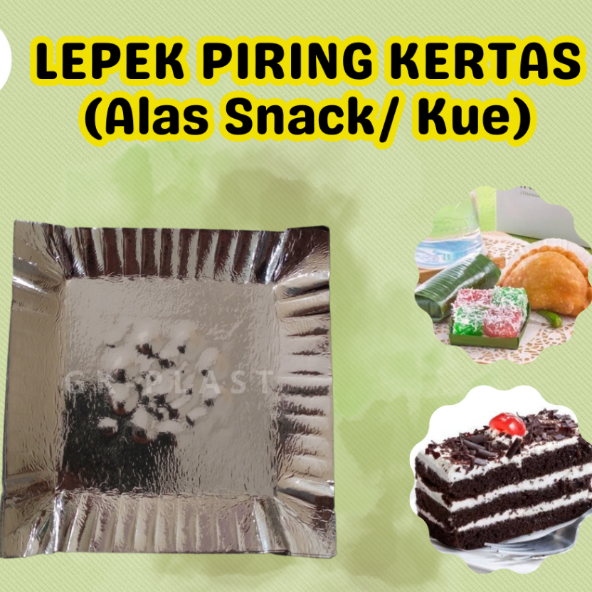 (10 pcs) Piring Kertas/Lepek Kertas/Alas Snack/Alas Snack