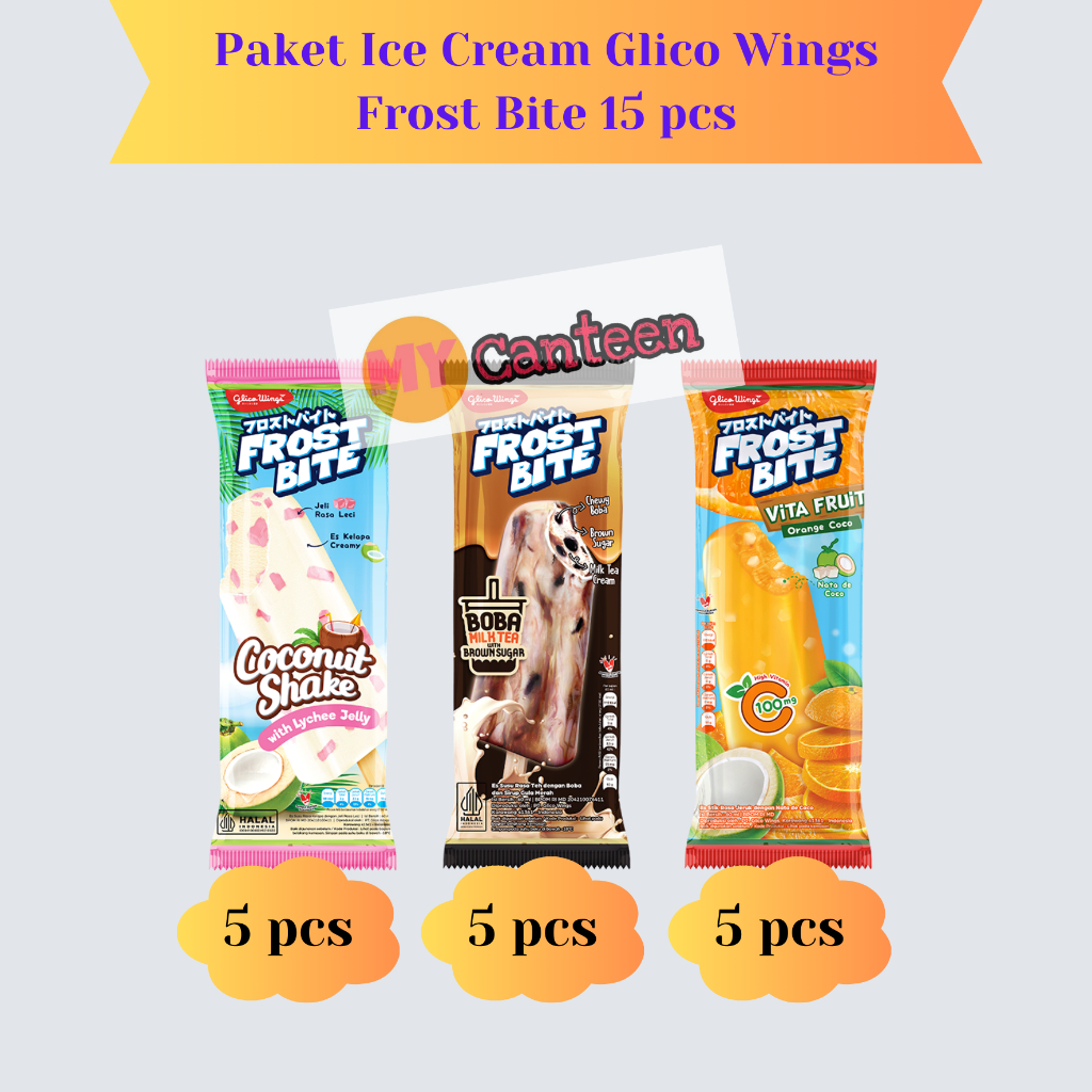 

Paket Ice Cream Glico Wings Frost Bite 15 pcs