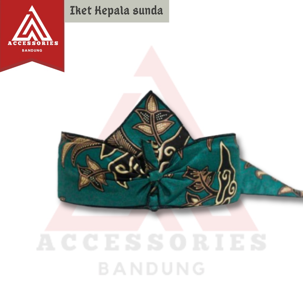 Iket kepala sunda jawa topi tradional udeng batik anak hijau