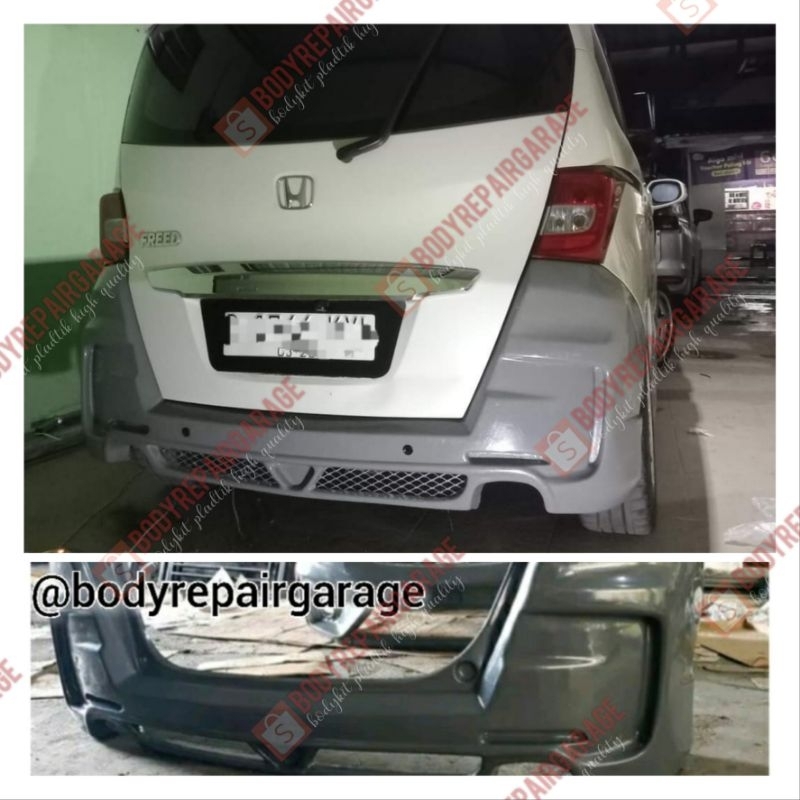 bodykit bumper belakang honda freed axis hybrid plastik abs