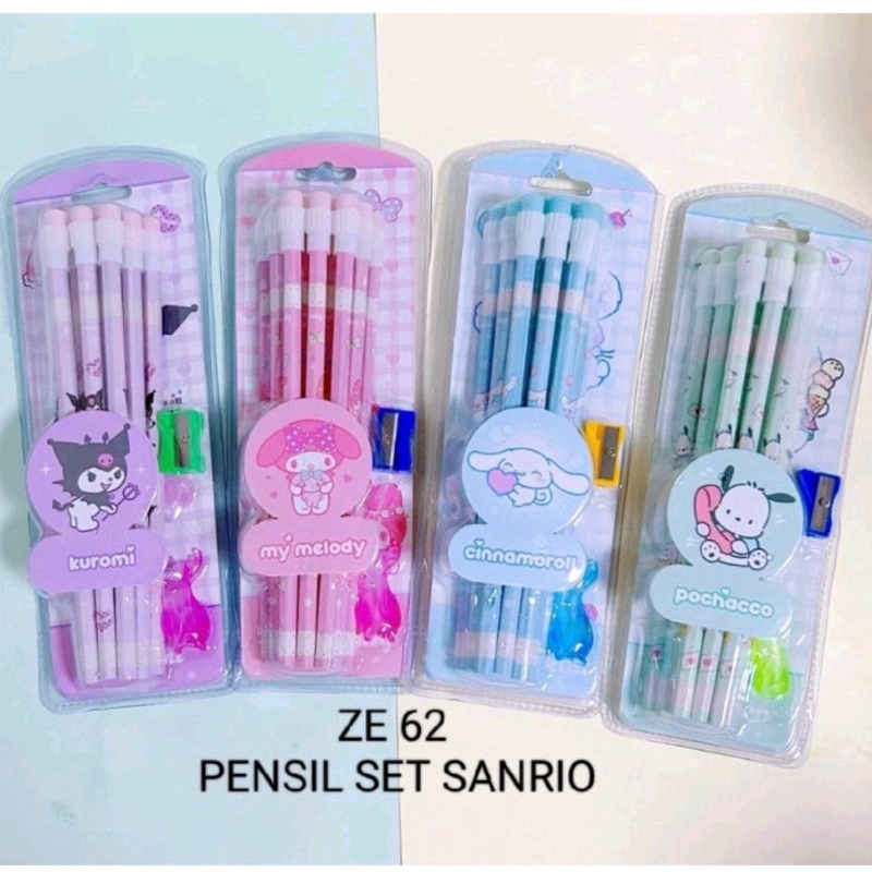 

Pensil Sanrio Set Serutan Sanrio Penghapus Kuromi Cinnamoroll Melody Pocchaho