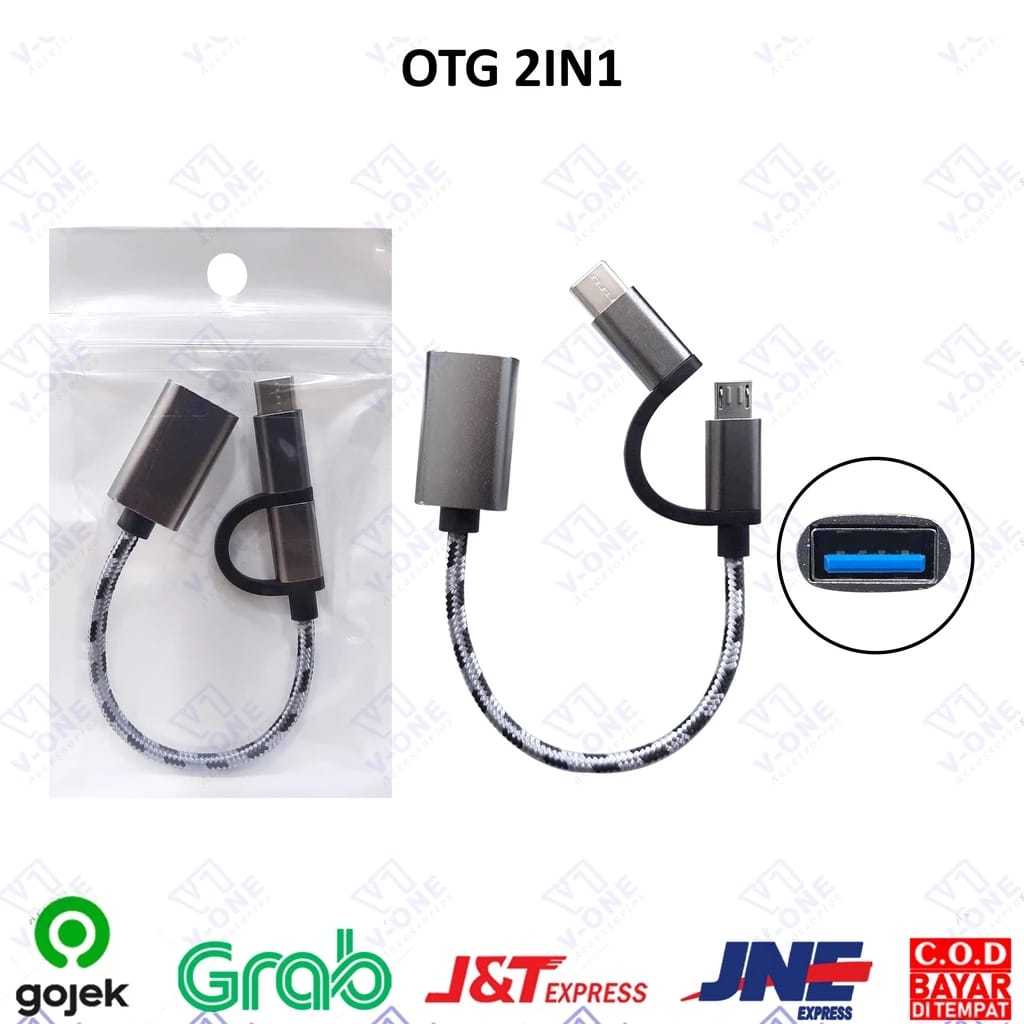 OTG 2IN1 MICRO USB & TYPE C TO USB 3.0A ADAPTER/ OTG MICRO/ OTG TYPE-C KABEL OTG