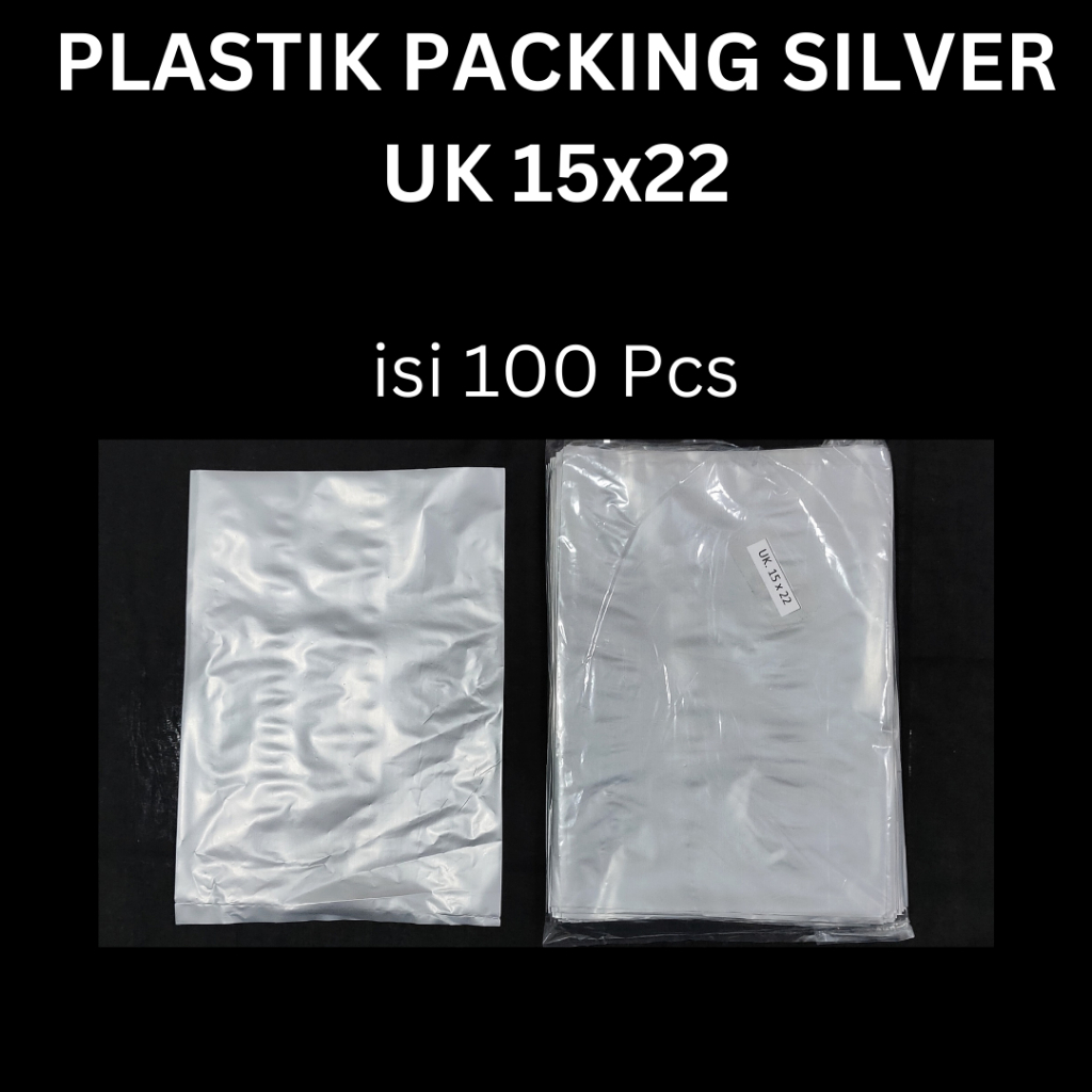 

Plastik Packing Silver 15x22 (10Bks), Plastik Bungkus Paket Olshop