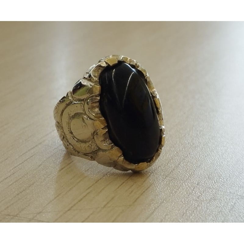 natural Batu blak opal hitam