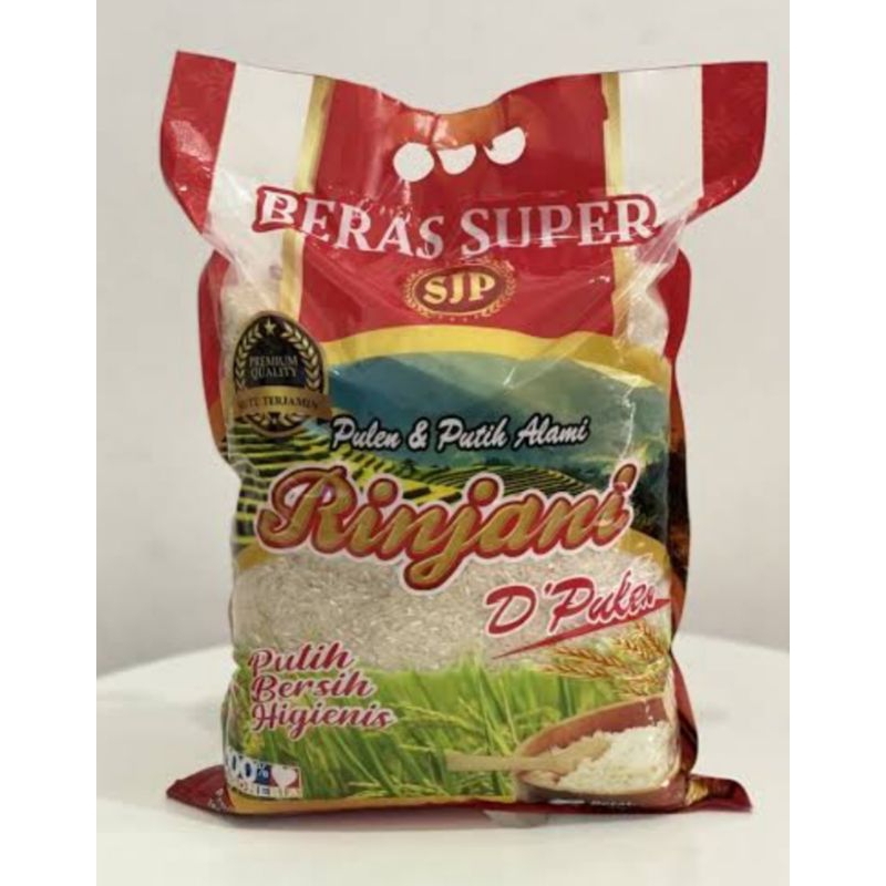 

beras super rinjani kemasan 5 liter dapat 2 pcs