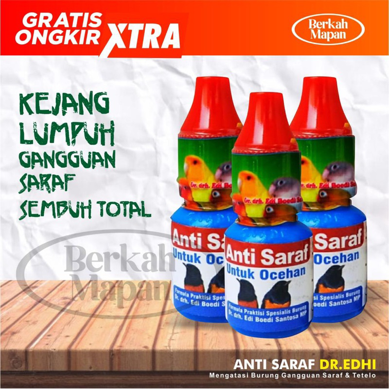 Anti saraf Obat Buat Burung Ocean Sakit Tetelo Murai Kenari pleci Dr edi