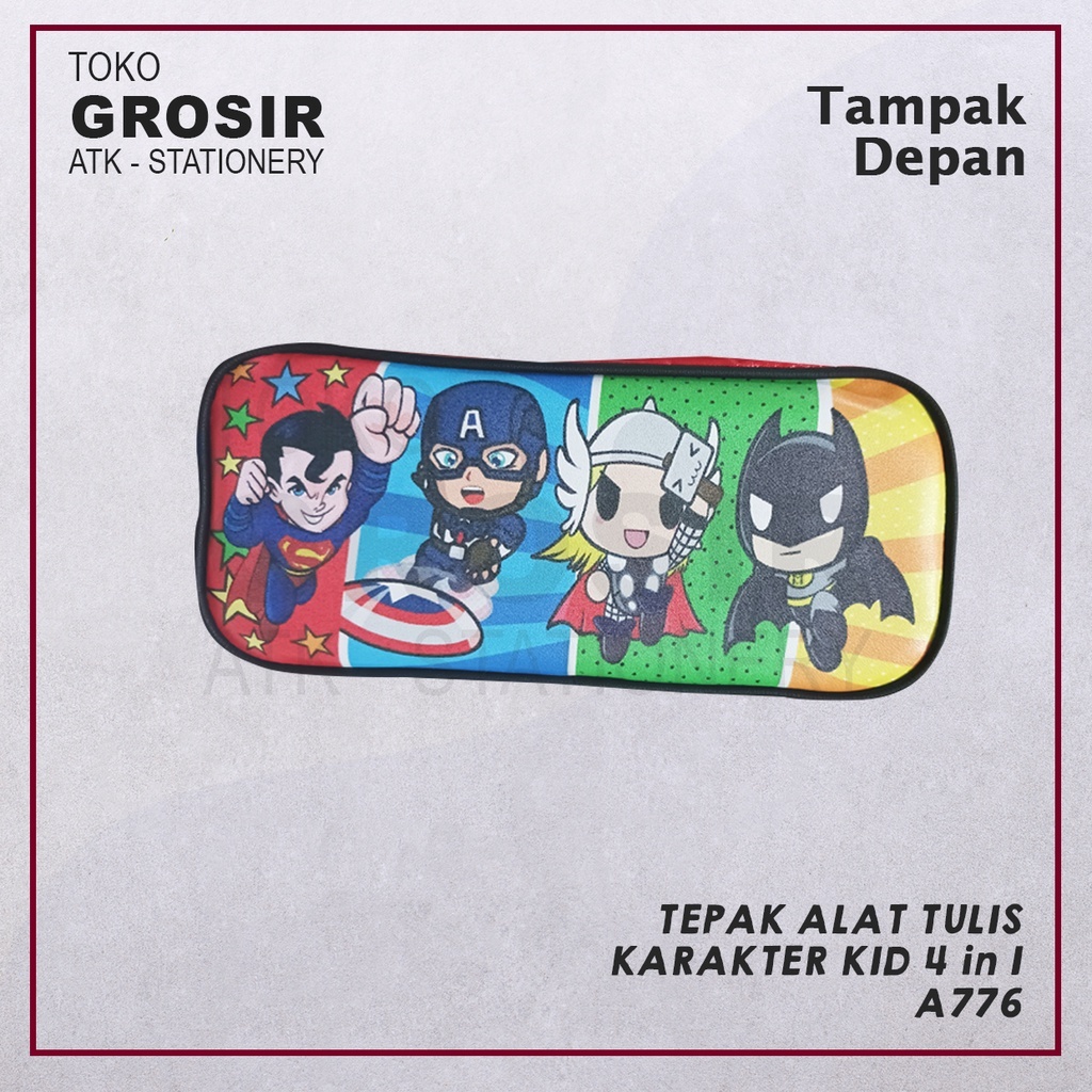 

TEPAK PENSIL 1 RESLETING 4 SUPERHERO / KOTAK PENSIL KAIN / BOX PENCIL / TEMPAT ALAT TULIS / BOKS PENSIL HEROES A776