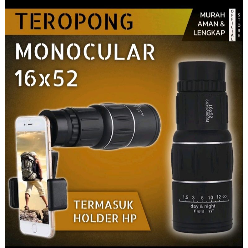 teropong zoom +holder hp
