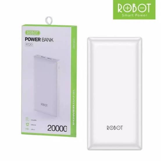 ROBOT RT20 POWER BANK 20000MAH DUAL INPUT & OUTPUT ORIGINAL