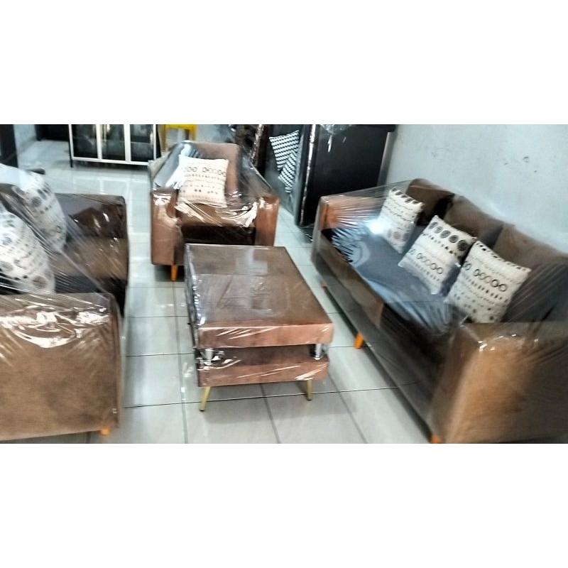 Sofa Minimalis Retro 321 Bludru