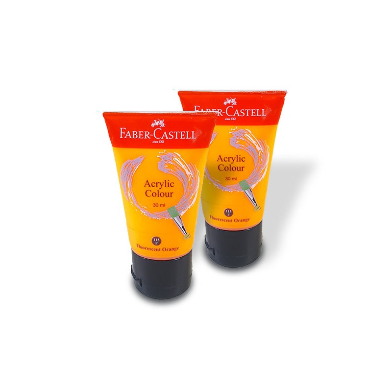 

CAT ACRYLIC / CAT AKRILIK / ACRYLIC PAINT FABER CASTELL 30ML FLUORESCENT ORANGE
