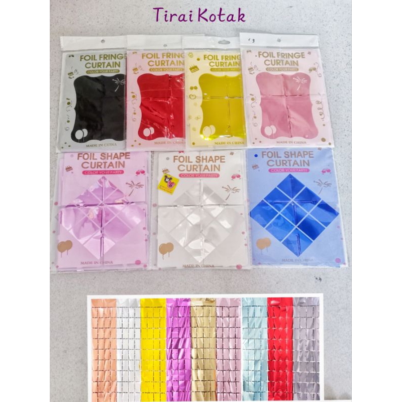 Tirai Foil Kotak | Tirai Foil