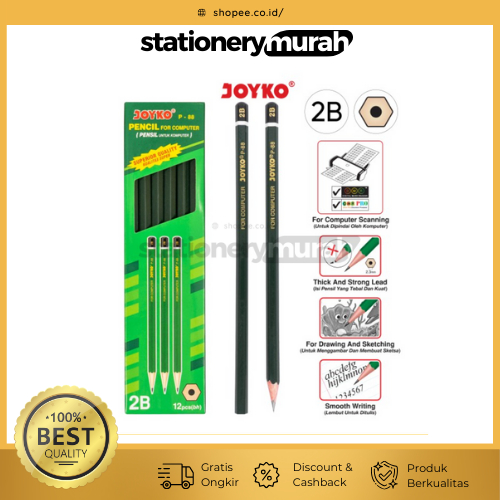 

JOYKO Pensil 2B P-88 Wooden Pencil Kayu