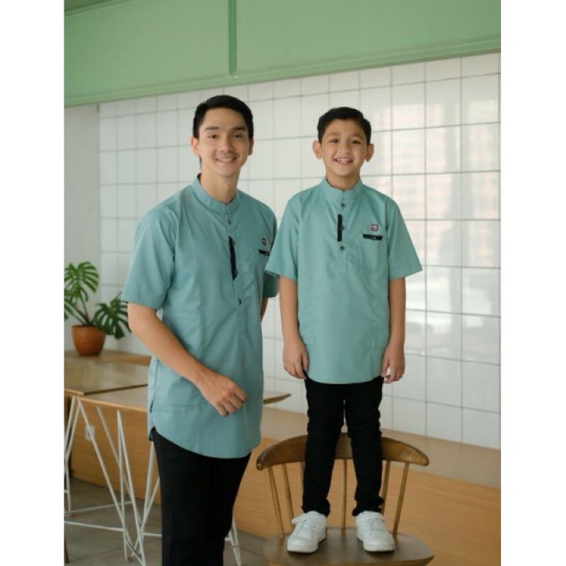 Koko Qurta Couple Warna Mauve / Baju Qurta warana Mint / Baju muslim Couple Warna Peach / Kko Qurta 