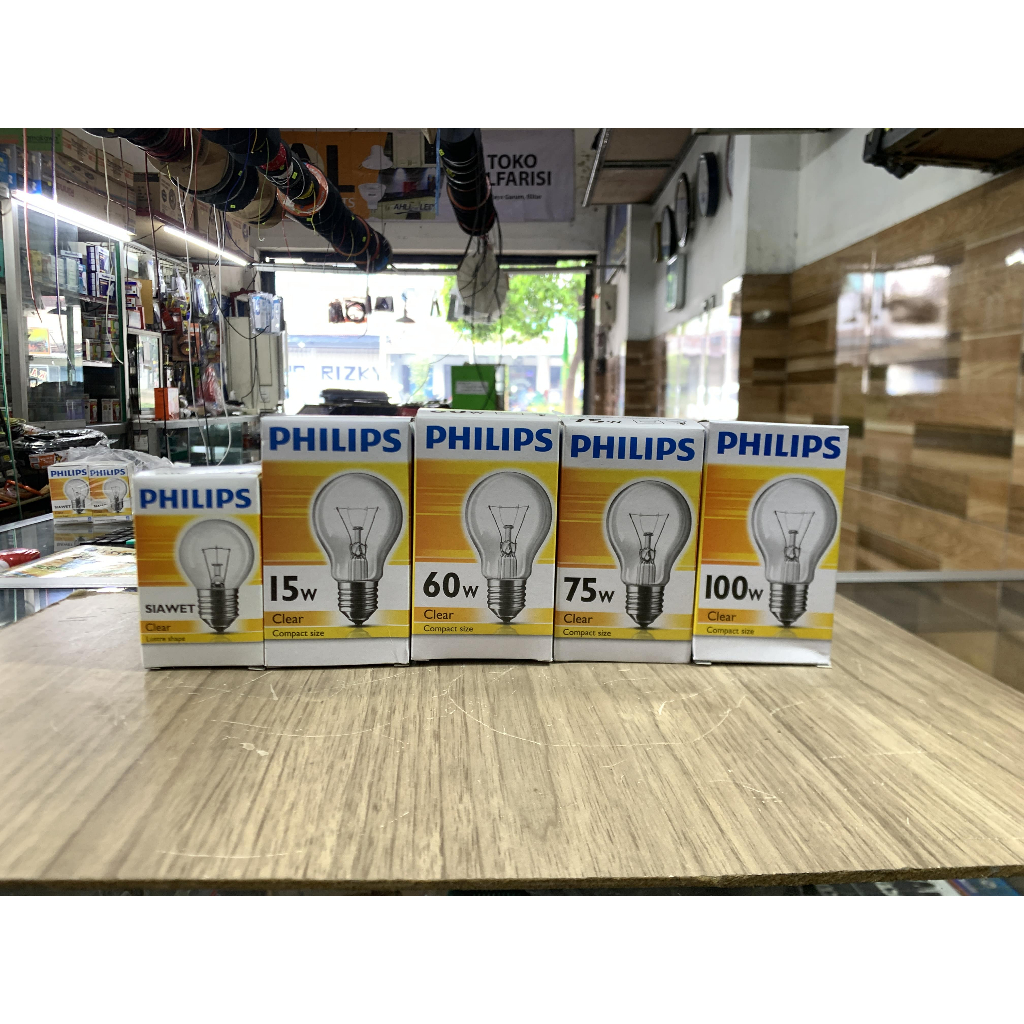 PHILIPS DOP SIAWET & DOP CLEAR 15W 60W 75W 100W / LAMPU PANAS
