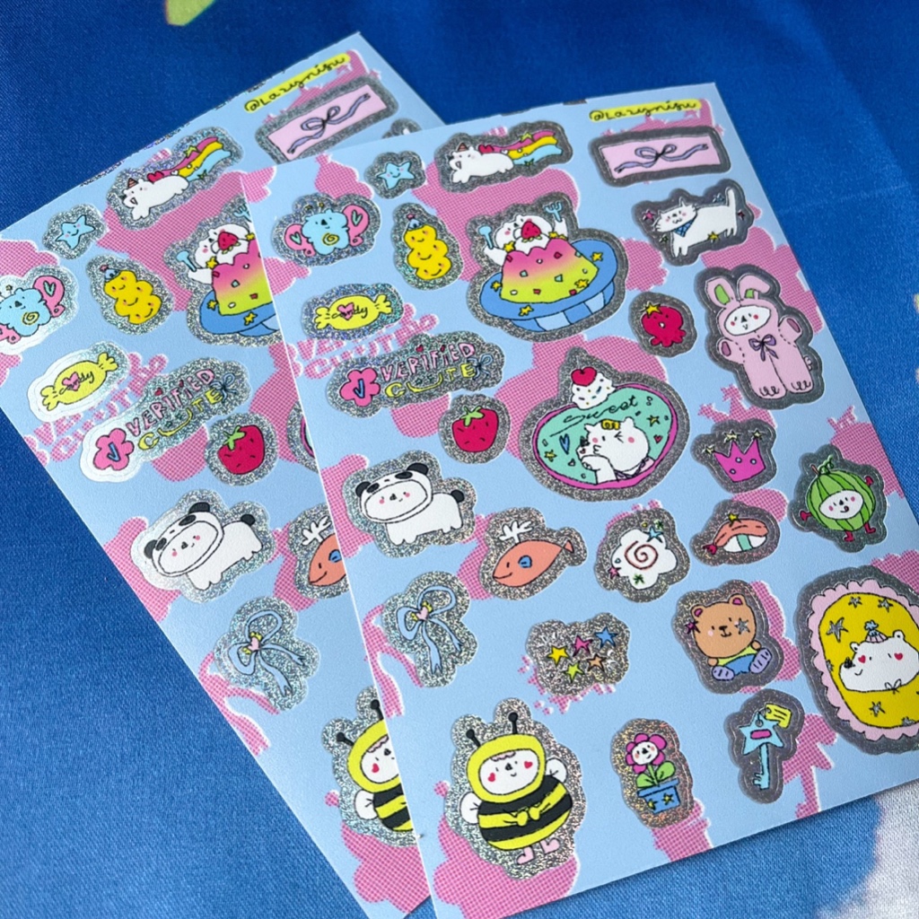 LAZYNISW VERIFIED CUTE HOLO UV STICKER
