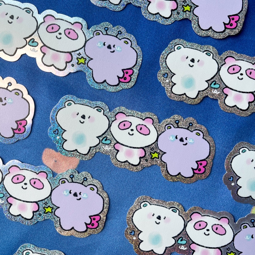 

LAZYNISW BACUL AND PANDA HOLO DIECUT STICKER