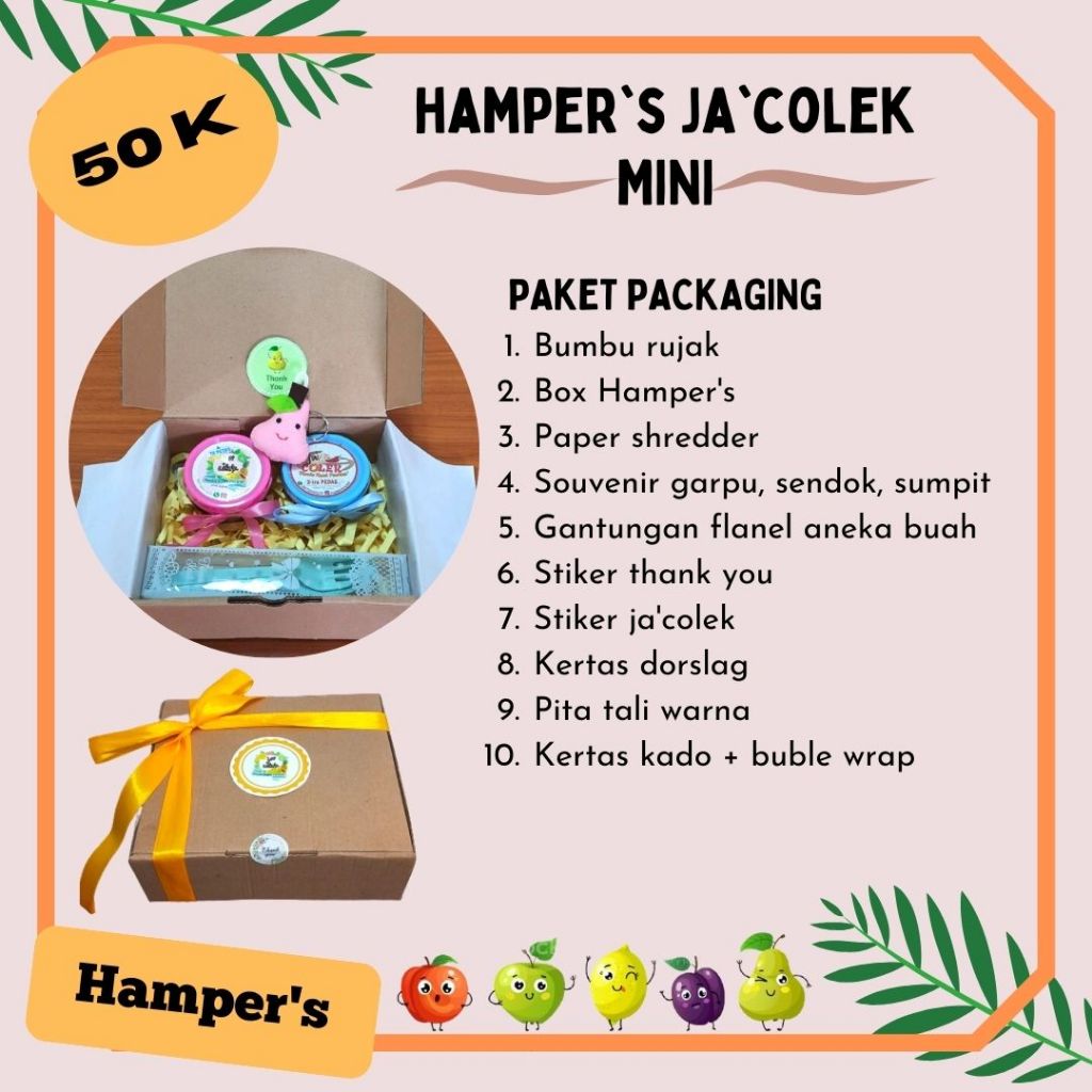 

Hamper's bumbu rujak enak spesial parcel gift box mix kacang