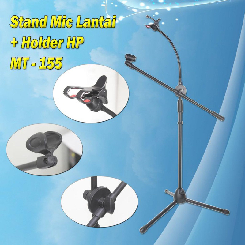 Tiang /Stand Mic Microphone Plus Holder HP