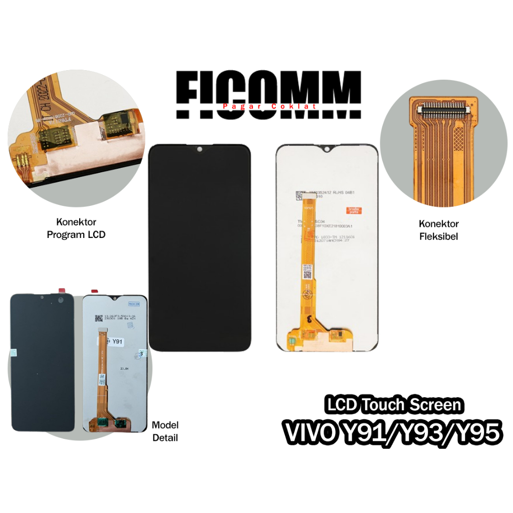 Vivo Y91/Y93/Y95 LCD Touch Screen, Layar Sentuh Hp, Original LCD