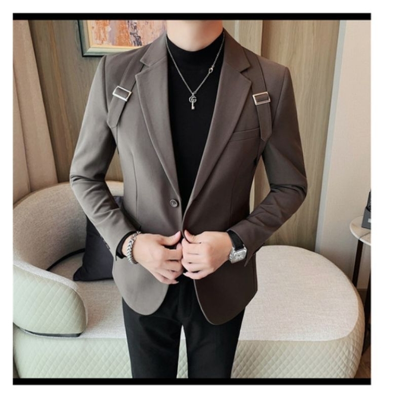 ORIGINAL Jas Blazer formal pria casual/Jas Blazer formal pria warna hitam/Jas Blazer pria keren