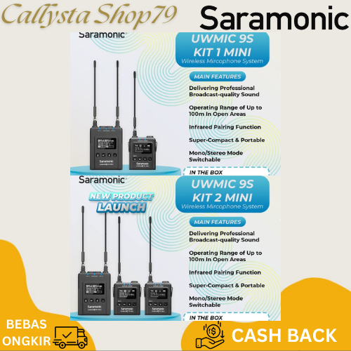 MIC SARAMONIC UWMIC9 KIT 1,UWMIC9S KIT 1 MINI,UWMIC9S KIT 2 MINI WIRELESS MICROPHONE
