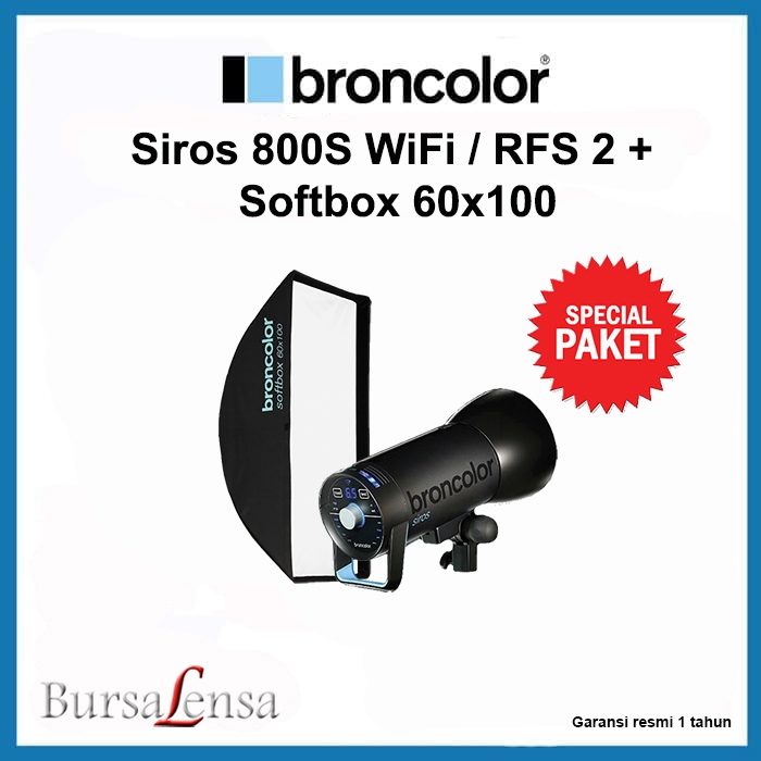Broncolor Siros 800 S WiFi/RFS 2 KIT Softbox 60x100 - Studio Lighting - Siros 800S