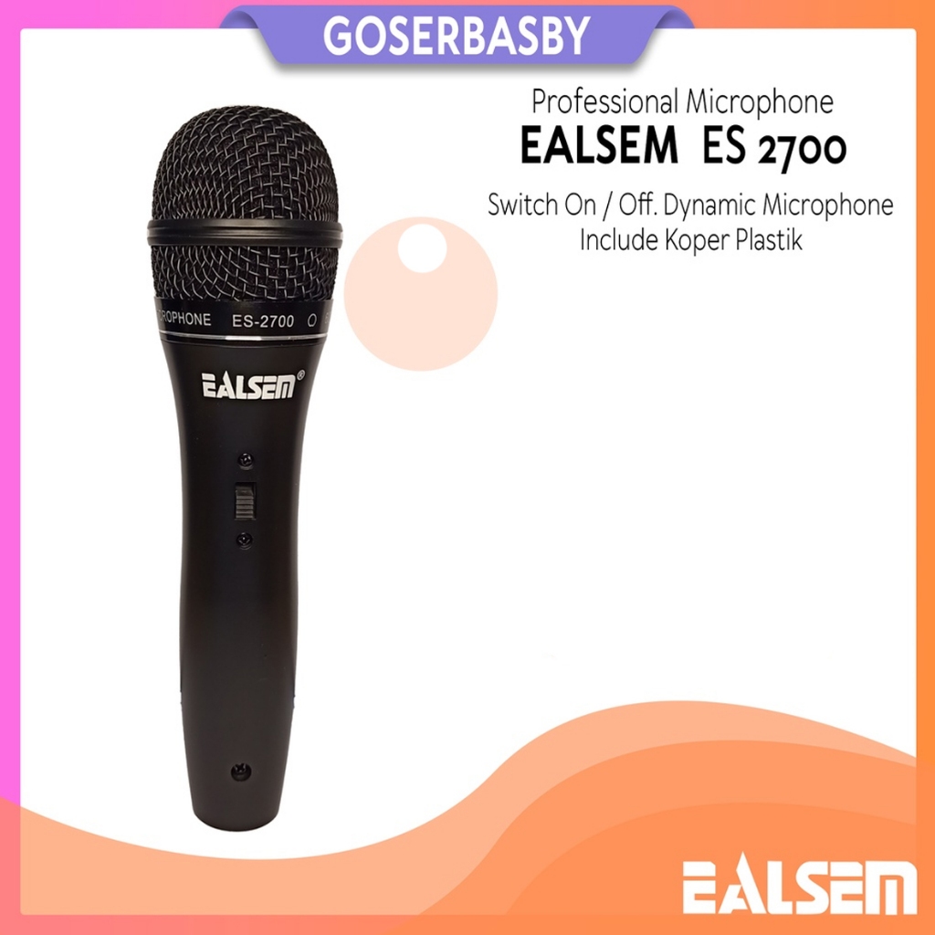 Mic Kabel Ealsem  - Mikrofon Handheld High Sensitivity, Anti Noise, Kuat di Stage, Kompatibel dengan