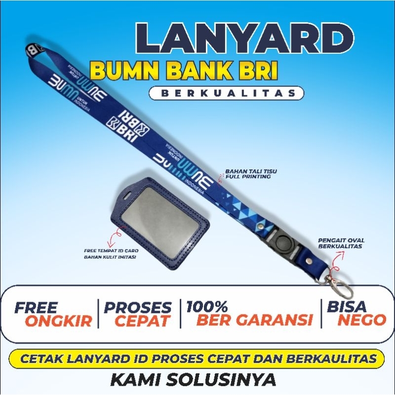 

Tali Lanyard BRI BUMN | Bonus 1pcs Card Holder