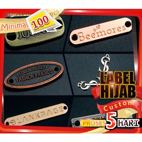 custom plat bahan logam alloy, kuningan & stainless untuk beragam kebutuhan bross & pin & aksesoris 