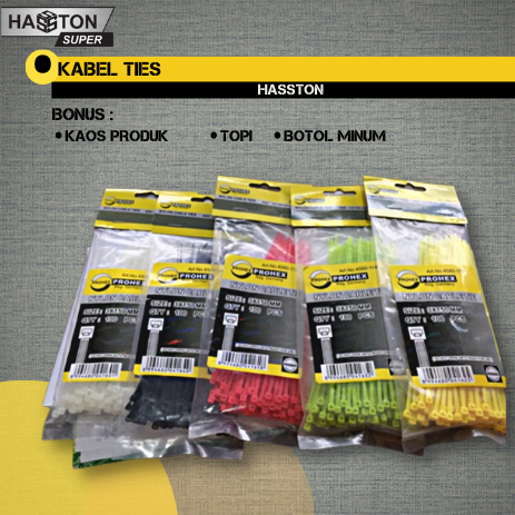 Kabel Ties Hasston Original Ukuran 7.6 x 500 Tali Ties Cable Ties Nylon Cable Ties Terbaru Terlaris