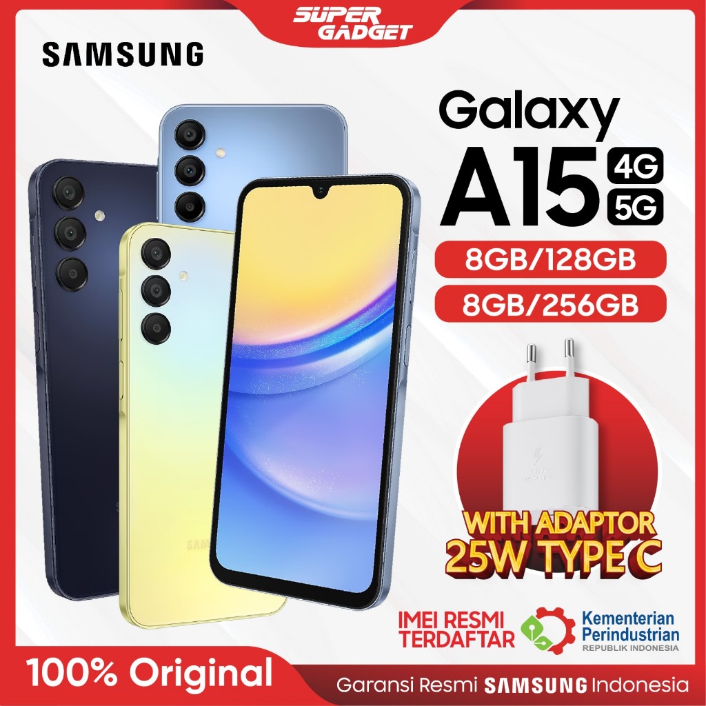 Samsung Galaxy A15 4G 5G 8/128 8/256 RAM 8 128 256 GB 8GB 128GB 256GB HP Smartphone Android