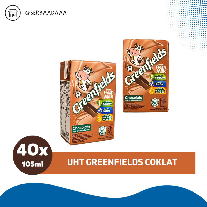 

GREENFIELDS SUSU UHT 105ML DUS KARTON ISI 40 PCS BISA MIX
