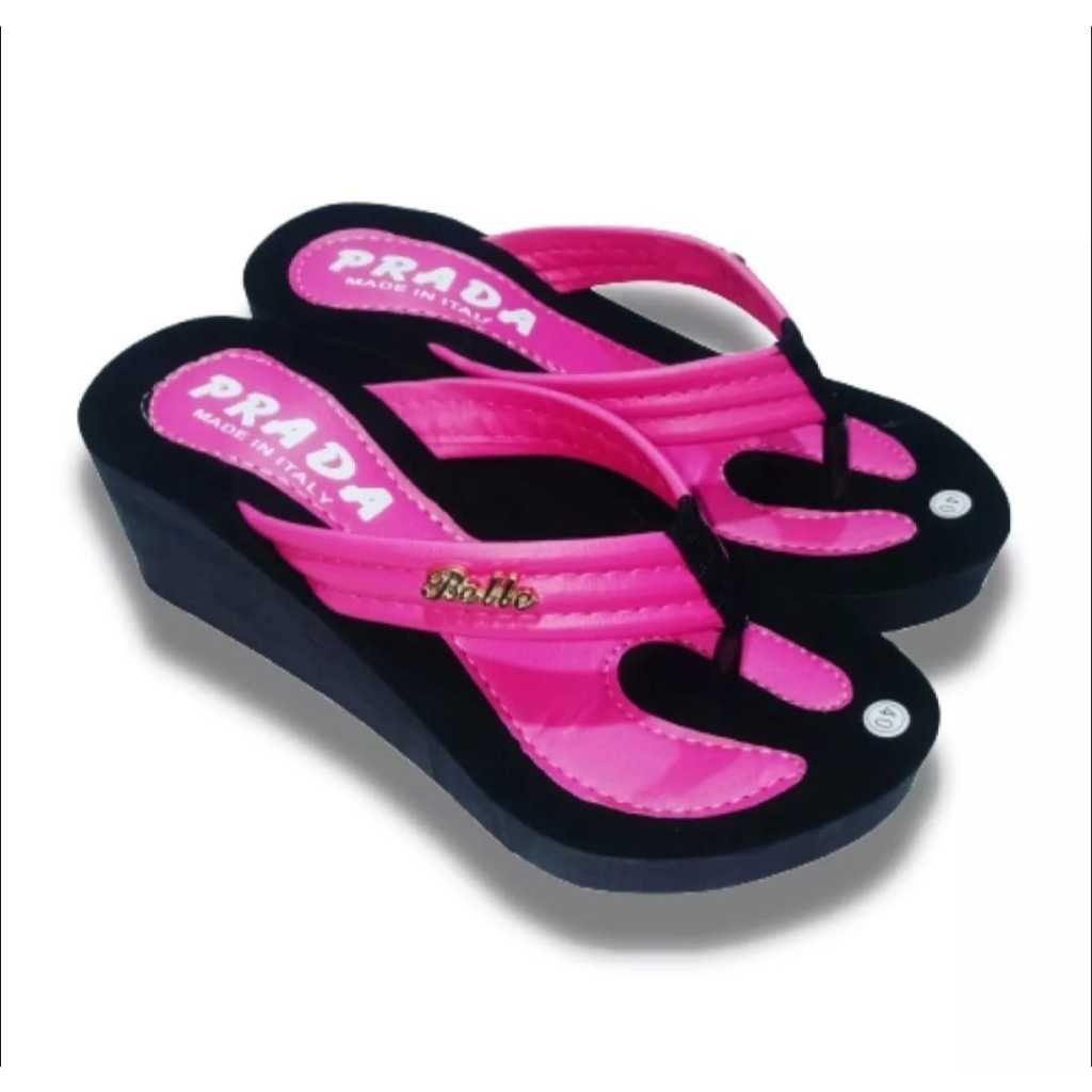 Ks Sandal Wedges Wanita Prada