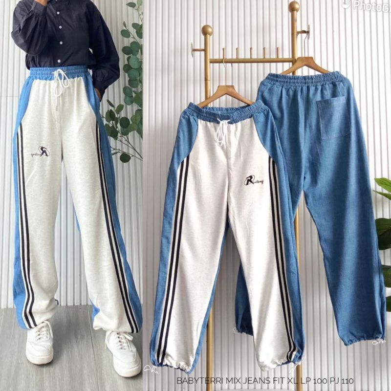 celana babyteri mix jeans import fashion wanita modern