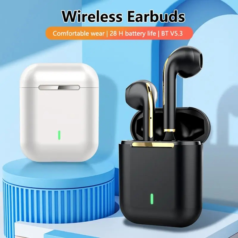 2024 New Tws Wireless Bluetooth Earbuds 5.3 In-Ear Headphones Touch Stereo Headphones J18 Earphone