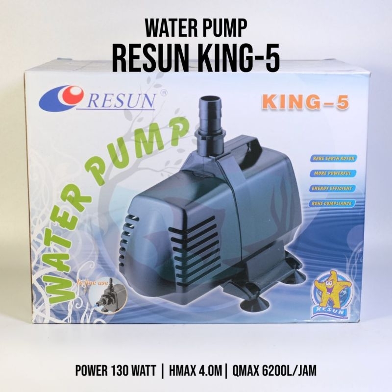Resun King 5 Submersible Water Pump Pompa Air Celup Kolam