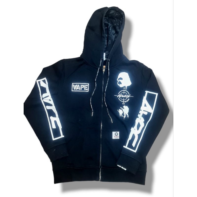 Jeket Sweater Hoodie Zipper Aape Original