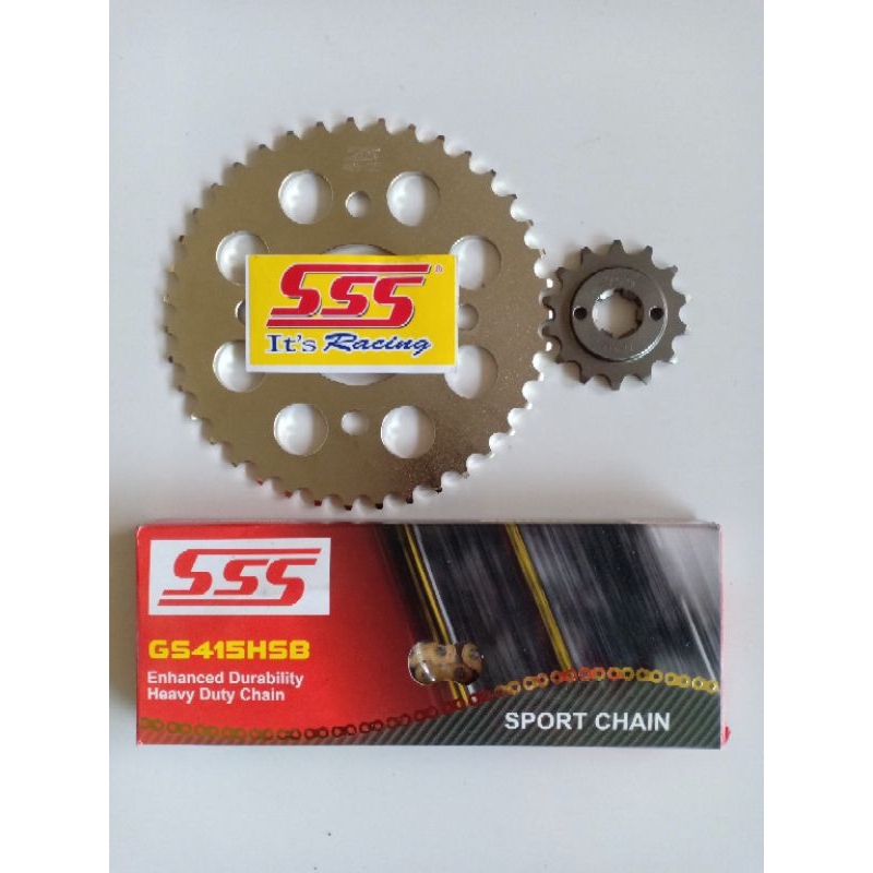 gear gir set sss 415 rantai gold sss jupiter z1/jup z Robot/vega zr/vega RR/vega force/dll