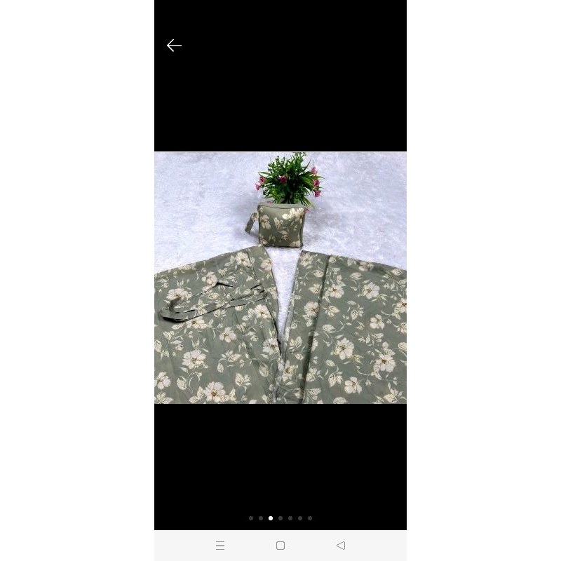 Mukena parasut korea motif bunga cantik