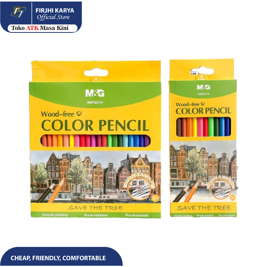 

Color Pencil Woodfree 12 dan 24 Colors/Pensil Warna - M&G
