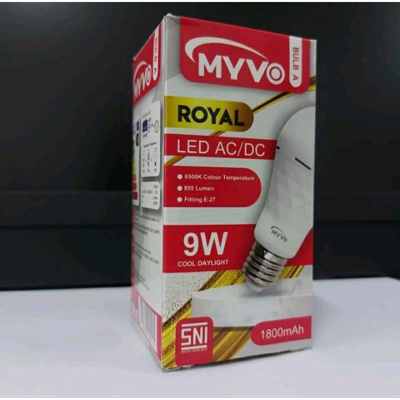 lampu emergency LED Bulb myvo royal 9 watt