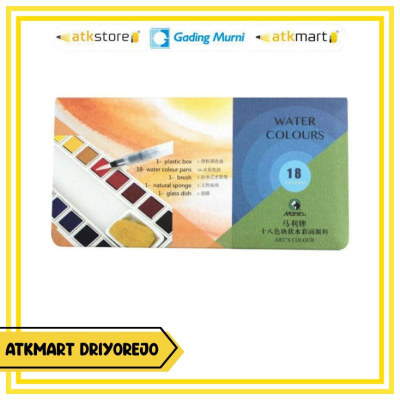 

MARIES WATER COLOUR CAKE W-4018 18 WARNA - CAT AIR