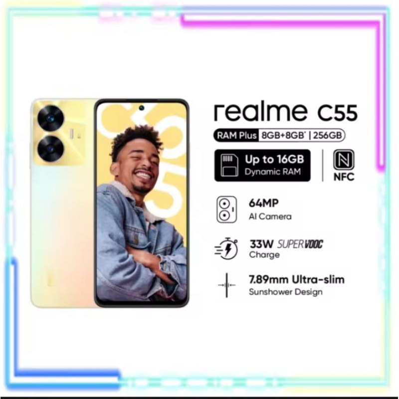 Realmi Realme C55 NFC RAM/ROM 8GB/256GB (NFC up to 16) 64MP 6,74"