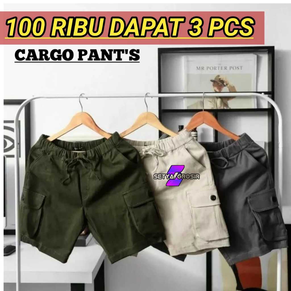 100 Ribu Dapat 3 Pcs Celana Pendek Pria Dewasa