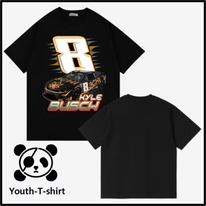 [Bestselling] KAOS OVERSIZE NASCAR VINTAGE 8 KYLE BUSCH /