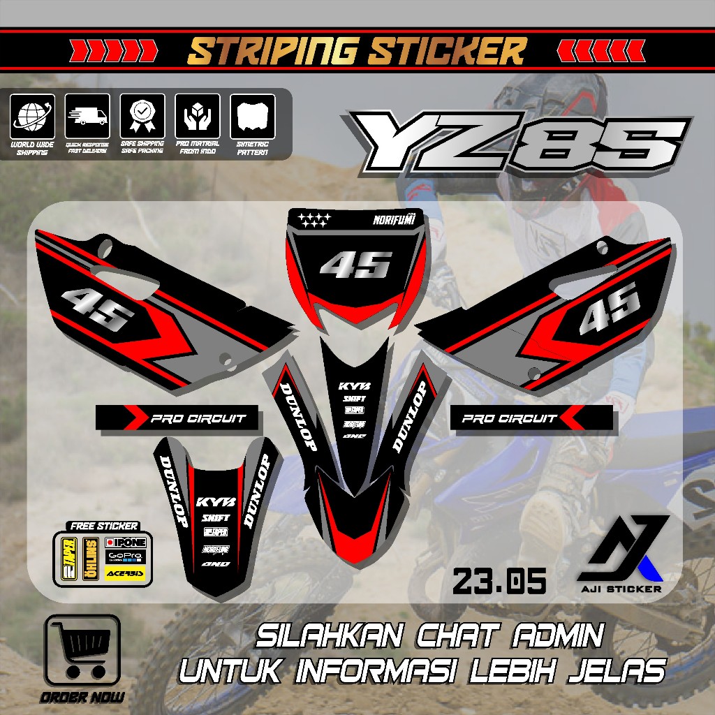 Sticker motor bebek modif yz 85 new sticker yz 85 new